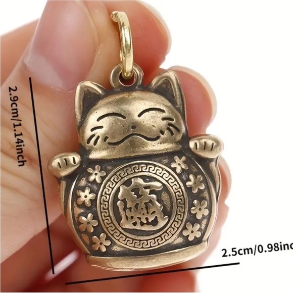 Brass Good Luck Cat - Picture 4 of 8